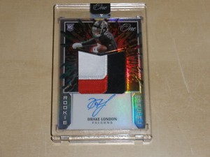 2022 Panini One Rookie Fractal RPA Autograph Auto Patch Drake London 16/50 RC