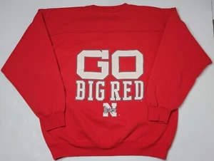 Galt Sand Vintage Nebraska Cornhuskers Sz L Heavyweight Go Big Red Sweatshirt - Picture 1 of 6