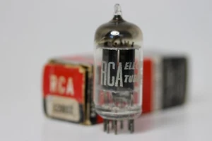 1950's RCA USA 12AU7 ECC82 LONG-BLACK-PLATE D-GETTER MUSEUM CERTIFIED HOLY-GRAIL - Picture 1 of 10