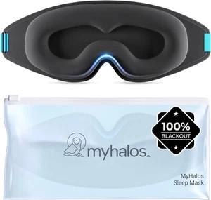 MyHalos® 3D Sleep Mask for Women and Men- Blackout Eye Mask for Sleeping - Picture 1 of 6