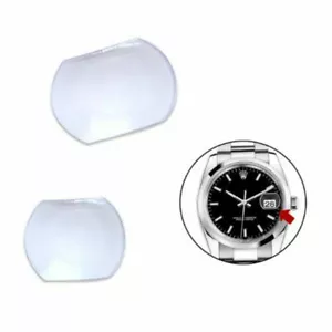 2PCS Sapphire Magnifier Lens for Date Window Watch Crystal Glass Glue - Picture 1 of 8