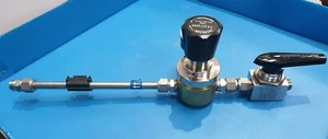 Tescom 44-3213H282-769 Manual Pressure Regulator W/ Swagelok SS-45S8 + 220mm STA - Imagen 1 de 4