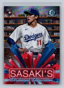 ROKI SASAKI 2025 BOWMAN LOS ANGELES DODGERS HOBBY STARS STRIKEOUT SHOWROOM #HS-9 - Bild 1 von 2