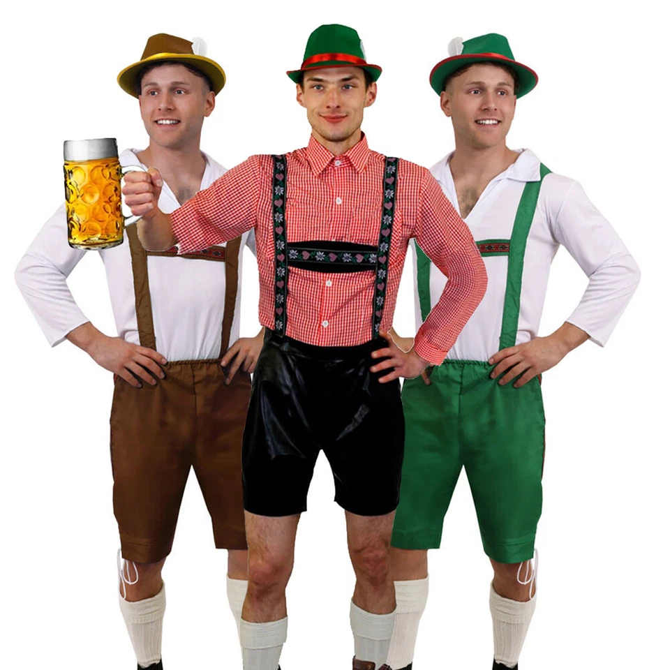 ILOVEFANCYDRESS MENS BAVARIAN COSTUME CHOOSE ACCESSORIES OKTOBERFEST BEER FESTIVAL FANCY DRESS
