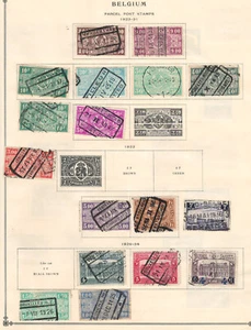 BELGIUM 1923-1938 Very Fine Used Parcel Post Stamps Hinged on List:2 Sides - Picture 1 of 2