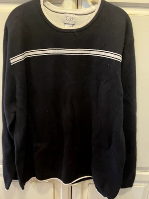 Suéter Pullover Clásico Geoffrey Beene De Colección Para Hombre Talla XL Negro RN# 15610 Foto 1 de 4