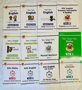 KS1 SATs Prep Set Year 2 English Maths & More Bundle of 12 workbooks Age 6-7 New - Picture 1 of 14