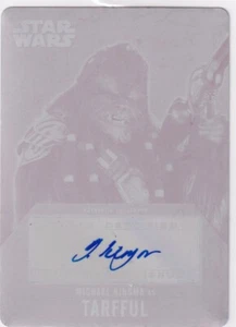 2016 Star Wars Evolution Michael Kingma als Tarfful Autogramm Druckplatte - Bild 1 von 2