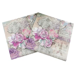 design tower paper napkins rose festive party tissue floral decoration 20pc^dm - Picture 1 of 10