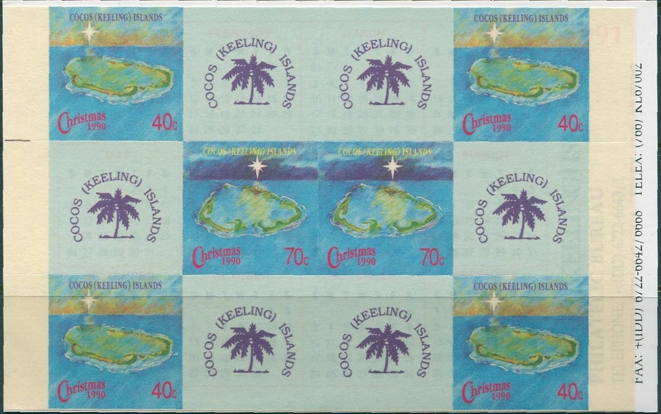 Islas del Coco 1990 SG231B Folleto de Navidad MNH Foto 1 de 1