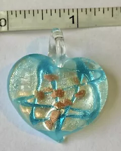 BELLISSIMO CIONDOLO IN VETRO A FORMA DI CUORE MURANO? #3 - Foto 1 di 4
