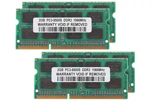 8GB DDR3 RAM 4X2GB PC3-8500S 1066MHz 204pin SODIMM Laptop Memory PC8500 8GB - Picture 1 of 8