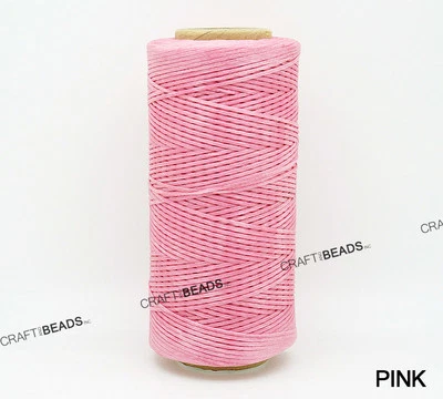 1x0.5MM Flat Braided Waxed Polyester Cord Beading Thread Craft Stitching String - Image 1 of 2
