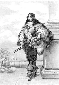 Militaria Engraving Marechal De France / Duc De La Meilleraie 1602-1664 - Picture 1 of 1