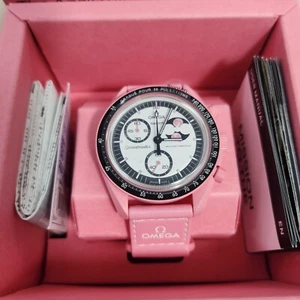 Swatch x Omega Biocreamic Moon Swatch Mission To The Pink Moonphase - Picture 1 of 11