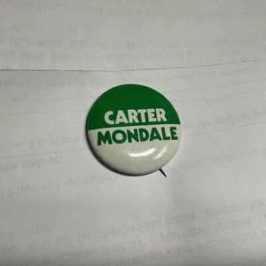 Vintage ~ Carter Mondale Pinback Button ~ Political Memorabilia - Picture 1 of 3