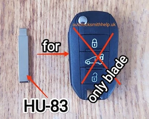 10 Stck. Peugeot/Citroen/HU83 Hu-83 Schlüsselblatt passt nicht zum Selbermachen/Xhorse - Bild 1 von 1
