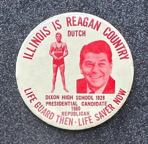 Prendedor presidencial 'Salvavidas a salvavidas' 'Holandés' Reagan Home, Dixon, Ill. 1980 - Imagen 1 de 3