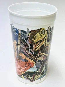 Vintage McDonald’s Jurassic Park Film Velociraptor Plastikbecher 1992 EUC 28 Unzen - Bild 1 von 6