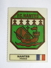NANTES FRANCE BADGE ACETATE CARD PANINI FOOTBALL SUPERSTARS 1984 EXCELLENT