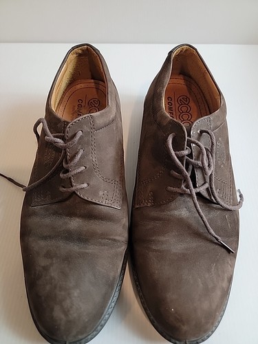 Scarpe ECCO uomo 45 marrone Oxford eleganti casual vera pelle comode