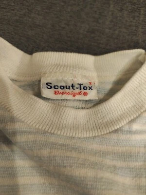 Camisa Top De Colección SCOUT-TEX BABY EVERSIZE MANGA LARGA Azul A Presión Tejido CANADÁ Talla 2 Foto 1 de 4