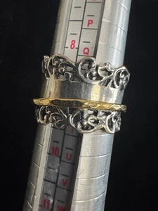 Vintage Ring MARKIERT SISCE ISRAEL 925 STERLING SILBER Größe 9 Bandschmuck - Bild 1 von 2