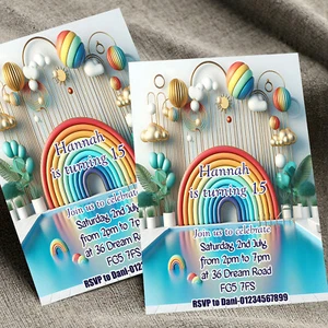 Personalised Pool Birthday Party Invitations Summer Pool Party Invites A6 x10 - Picture 1 of 4