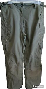 Columbia Omni Tech Bugaboo Ski Snow Pants Size Medium Green Stripped Convert 120