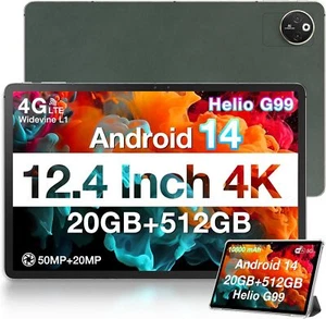 Tablet DOOGEE T30 MAX 12.4 pulgadas, 20GB+512GB Android 14 Gaming Tablet 10800mAh - Imagen 1 de 9