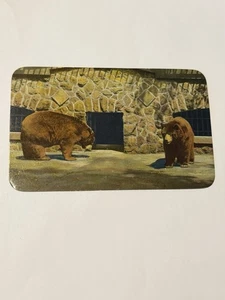 Cleveland OH-Ohio, Bear Den, Cleveland Zoological Gardens, Vintage Postkarte - Bild 1 von 2