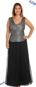 Richards Damen Glitzer Strick Chiffon Abendkleid schwarz 12P Brautmutter - Bild 1 von 11