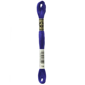 DMC 6-Strand Embroidery Cotton 8.7yd-Dark Royal Blue - 12 Pack - Picture 1 of 1