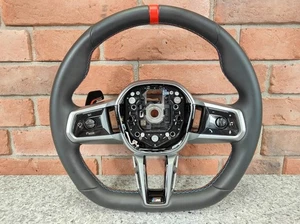 BMW 5 Series i5 G60 G61 Steering Wheel Black Leather Steering Wheel OEM 5A716D1 - Picture 1 of 24