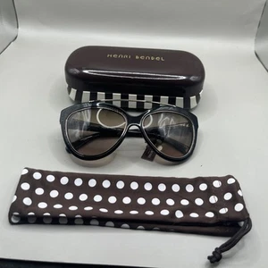 Henri Bendel HB521S A-List Cat Eye Sonnenbrille schwarzes Gestell neu mit Etikett - Bild 1 von 12
