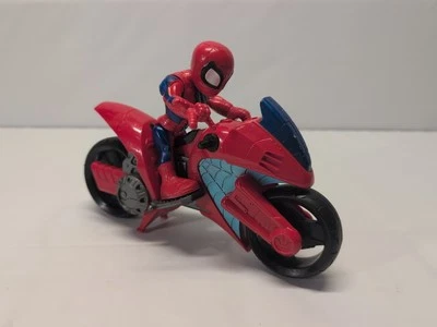 Figura de acción Marvel Super Hero Adventures Spider-Man Web Slinger Cycle Toy  Foto 1 de 4