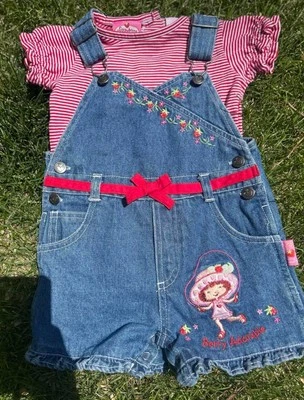 Strawberry Shortcake Vintage Denim Overalls Foto 1 de 3