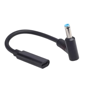 Type C Female Input to DC 4.5mm x 3.0mm Power PD Charge Cable For HP Laptop f - Afbeelding 1 van 11