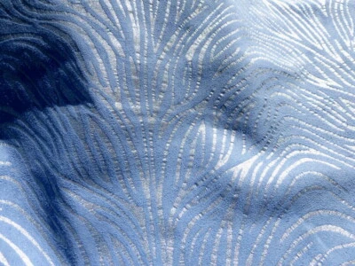 lambskin leather Suede Buttersoft Metallic Silver on Denim Blue Baby Zebra Print - Image 1 of 4