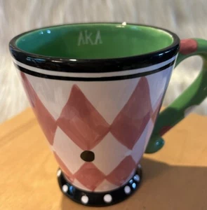 AKA Becher. Groß. 4,5""x4"". Rosa, Grün, Schwarz. Alexander & Co. Schön. - Bild 1 von 7