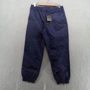 Puma x Fenty by Rihanna Pants Womens Size Small Blue Hidden Yellow Pleat Warmups - Picture 1 of 12