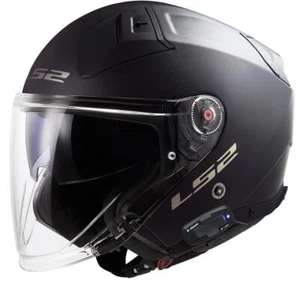 LS2 OF603 Infinity II Solid Matt Black mit Sprechanlage Gr. XXL Motorradhelm - Bild 1 von 4