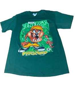 Green Bay Packers T Shirt Large Vintage Looney Tunes Taz - Picture 1 of 6