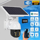 Solar Battery Powered Wireless Wifi Outdoor Pan/Tilt Home Security Camera System