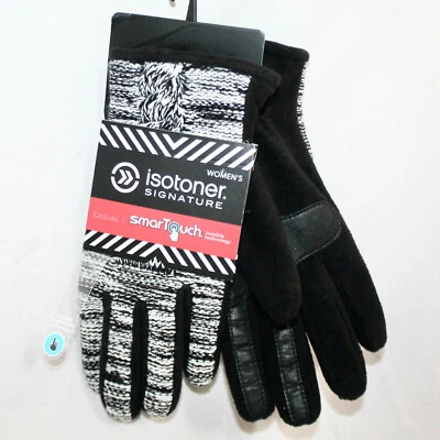 Повседневная перчатка для пальцев ISOTONER Signature Smart Touch 40019 Wo's XL черная серая - Изображение 1 из 3
