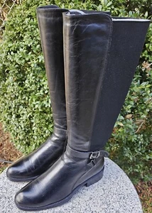 Aquatalia Black Leather Zip Closure Black Leather Knee High Boot Size: 36EU ,6US - Picture 1 of 17