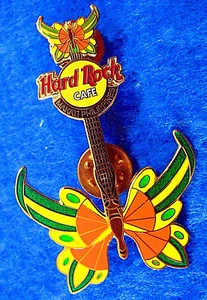 MAKATI PHILIPPINES BUTTERFLY GUITAR SERIES 2004 ASIA SERIES Hard Rock Cafe PIN - Picture 1 of 1