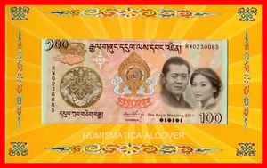 BHUTAN 100 ngultrum 2011 Commemorative Pick 35 in Folder SC  /  UNC - Picture 1 of 2