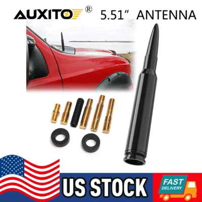 BLACK BULLET ANTENNA 50 CAL BLACK for Dodge Grand Caravan RAM DAKOTA Durango - Image 1 of 4