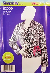 UNCUT-Simplicity Pattern #E2009-Misses' Fleece Jacket Sew Simple-XS to XL - Picture 1 of 2
